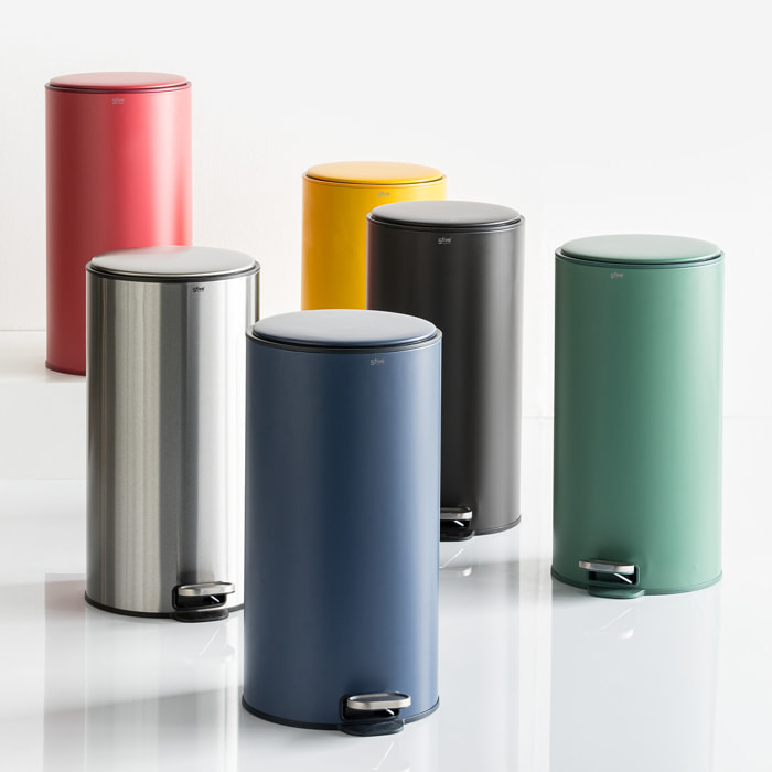 Poubelle métal 30L "Delta" inox