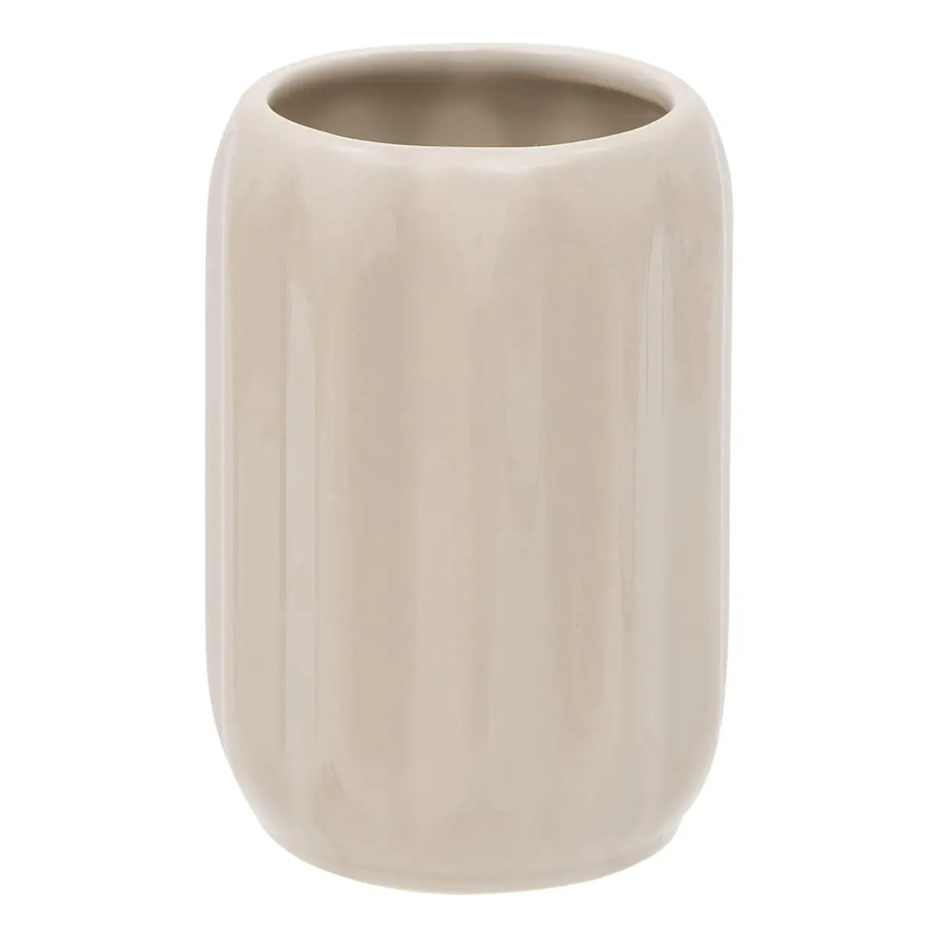 Porte-brosse à dents Colorama en céramique D.8xH.12cm beige