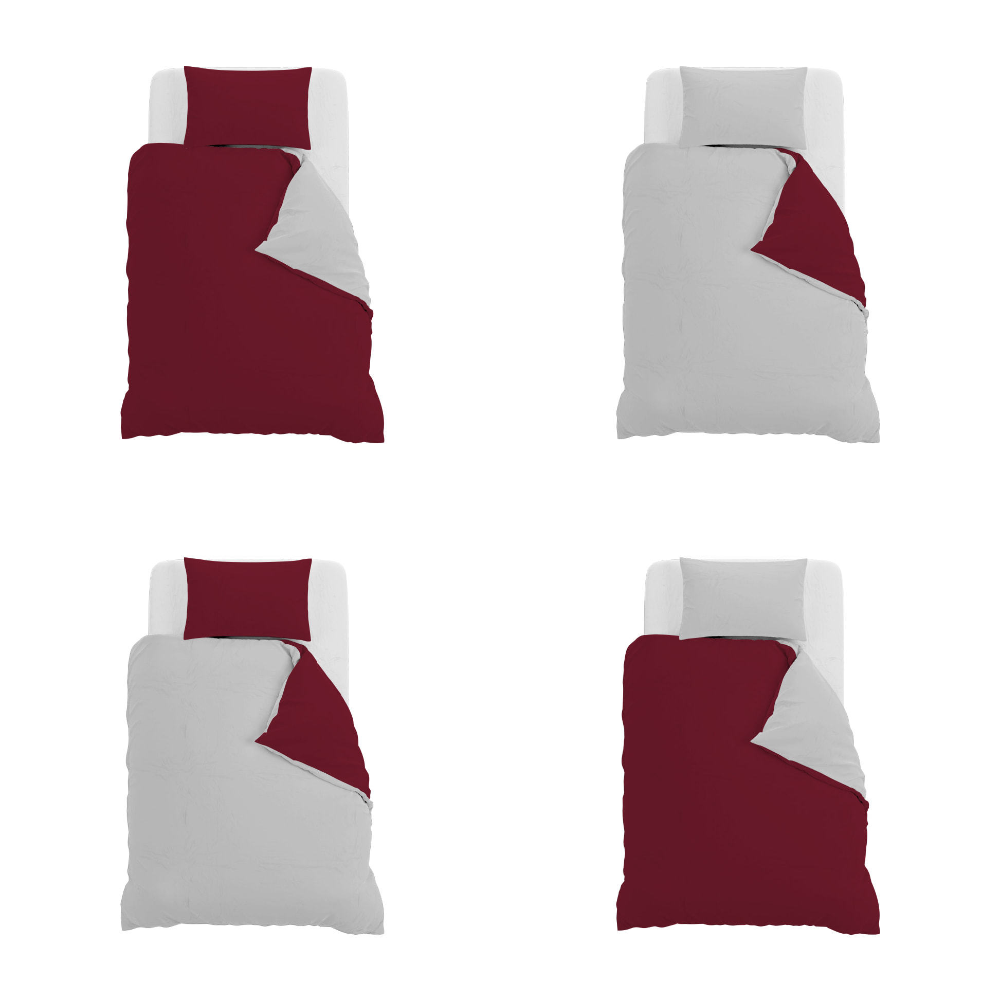 PARURE COPRIPIUMINO NATURAL COLOR PIAZZA E MEZZA - 100% COTONE MADE IN ITALY