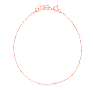 Bracciale in argento sterling 925 con allungamento e maglie piatte