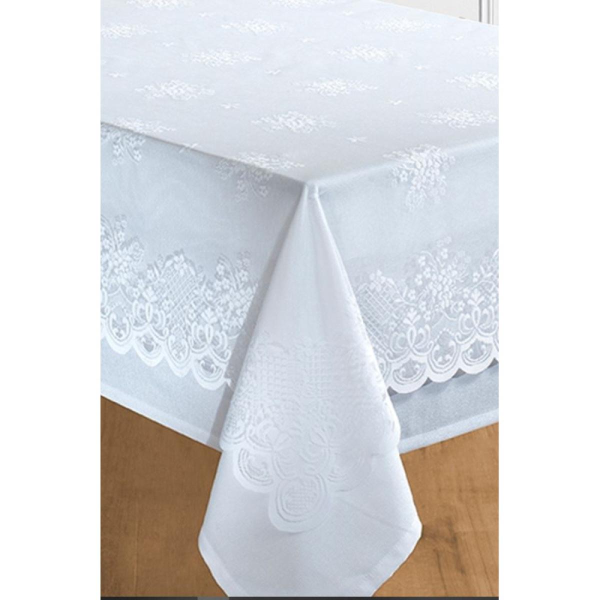 Nappe + Surnappe en dentelle ''Style Vintage'' -Blanc