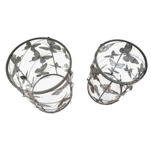 TAVOLINETTI FARFALLE COPPIA CM 41,3X55-35X50,3