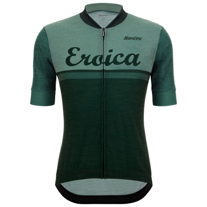 Eroica Valle - Maillot Laine - Vert - Homme