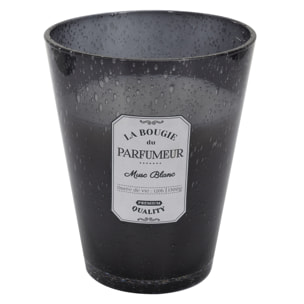 Bougie Parfumee Verre Bulle Gris Fonce H23cm