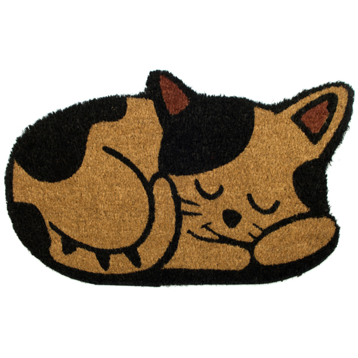 Zerbino Cocco Ingresso Casa Antiscivolo Sagomato Animal Cat