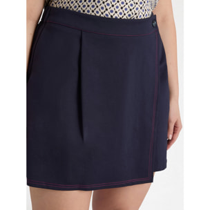 Fiorella Rubino - Falda pantalón cruzada mini - Azul