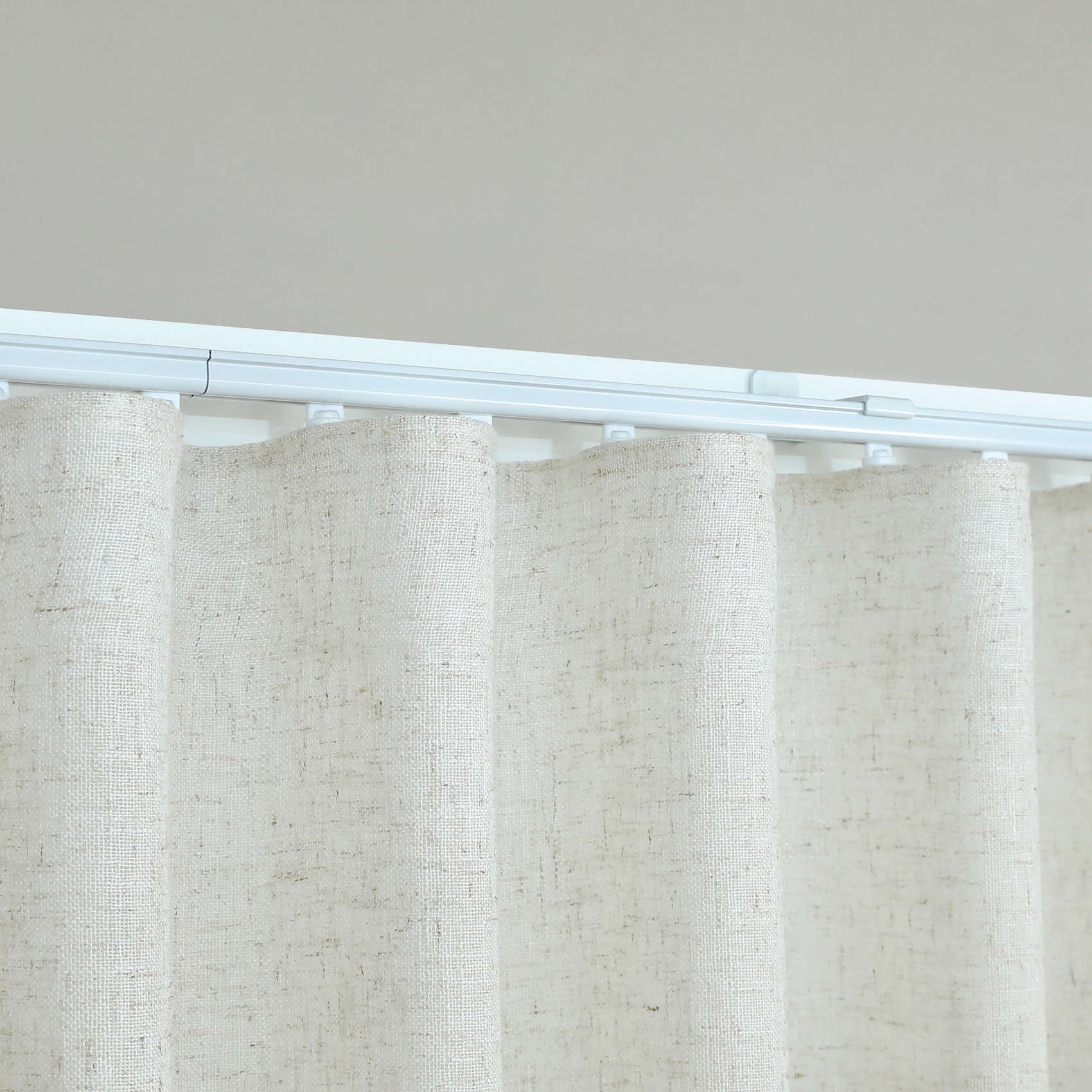 Kit rail extensible + Voilage poly-lin wave - Lin
