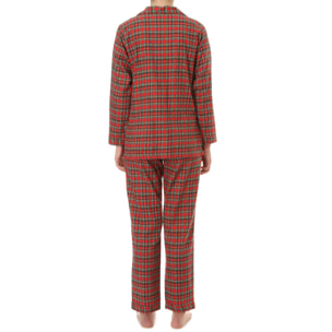 PACK Pigiama leggero mamma e bimba DONNA BAMBINA scozzese rosso