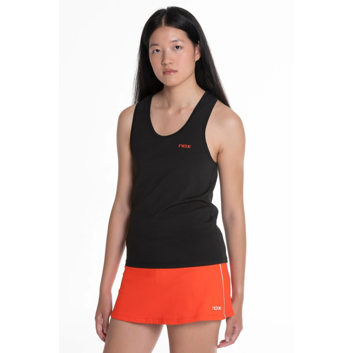 Camiseta tirantes mujer TEAM negro
