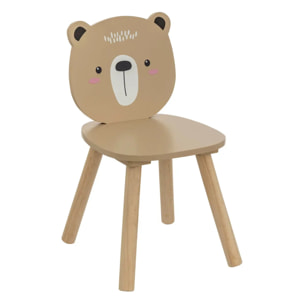 Chaise enfant ourson Douceur bois naturel