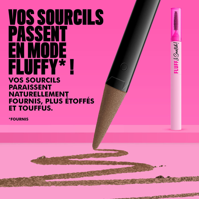 NYX Professional Makeup Fluff & Snatch Crayon Sourcil Précision Effet Poudré TAUPE