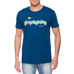 T-shirt in cotone 150 gr Hot Buttered Aloha Colore Blu Chiaro.