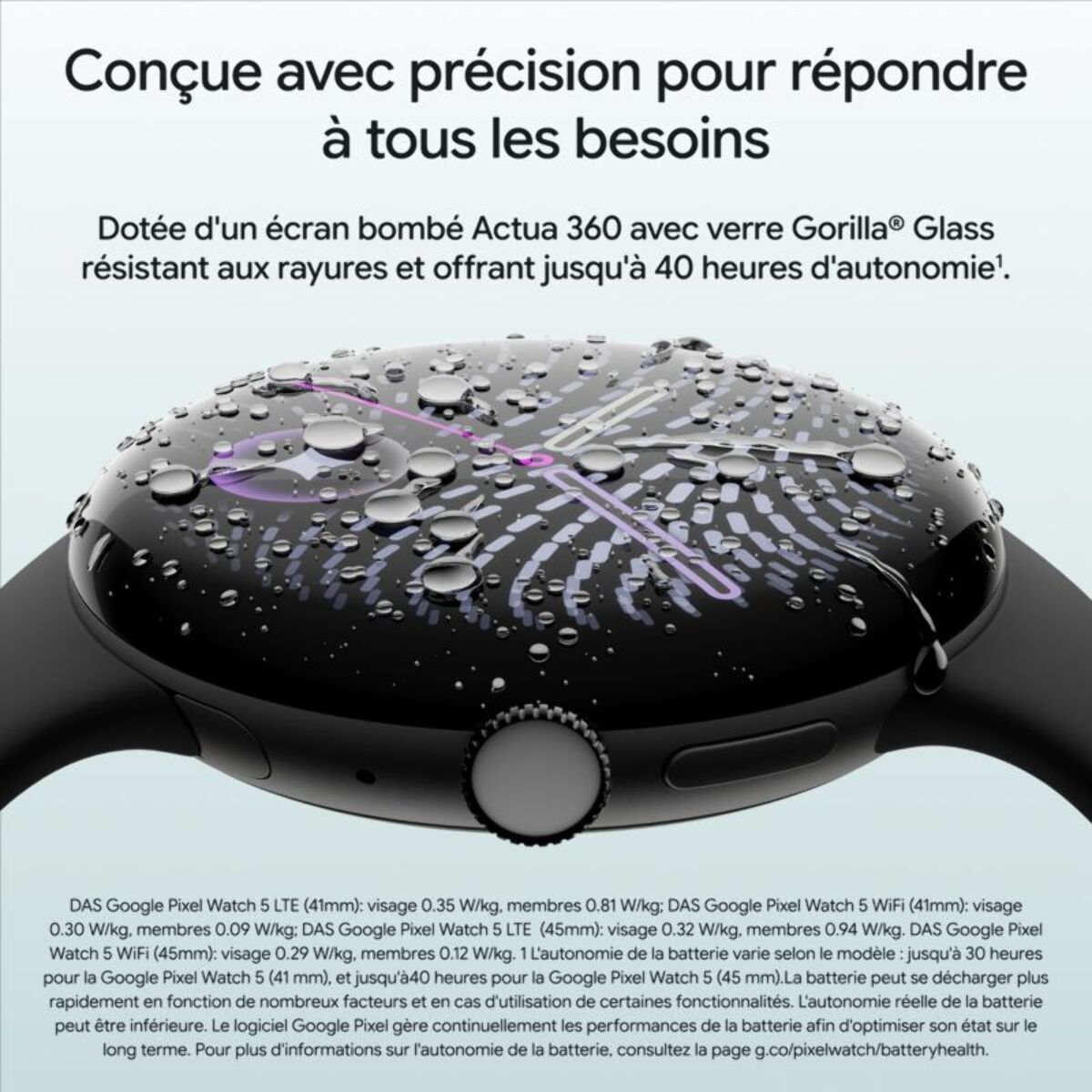 Montre connectée GOOGLE Pixel Watch 5 45mm Pyrite - Olive