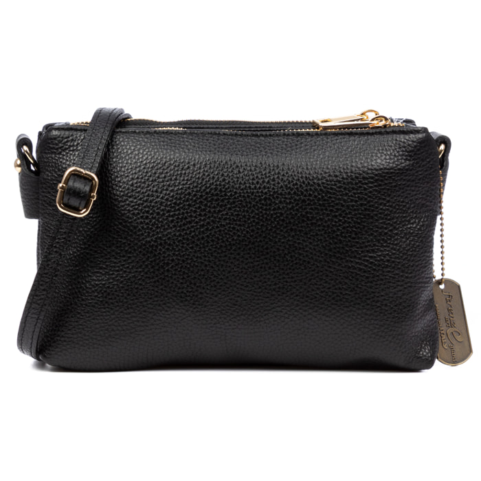 Barbania borsa a tracolla donna. Pelle autentica Dollaro.