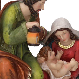 Nativita' in resina con colonna cm15x11h23