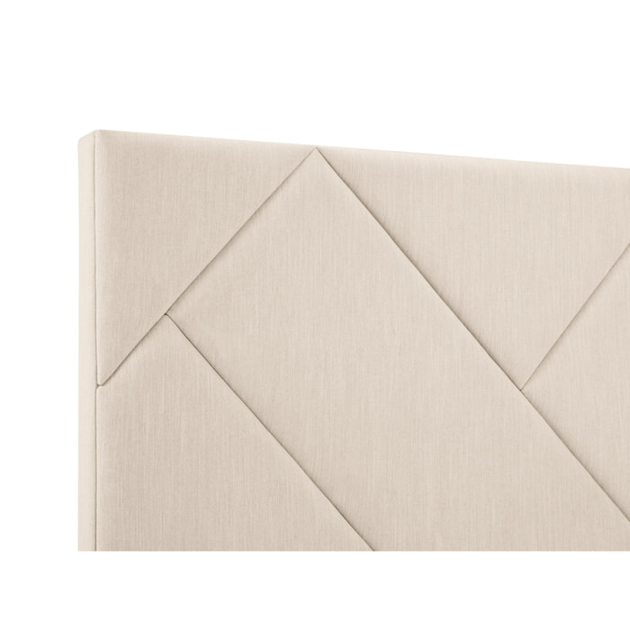 Tête de lit "Alpilles" 180x120cm en tissu structurel beige clair