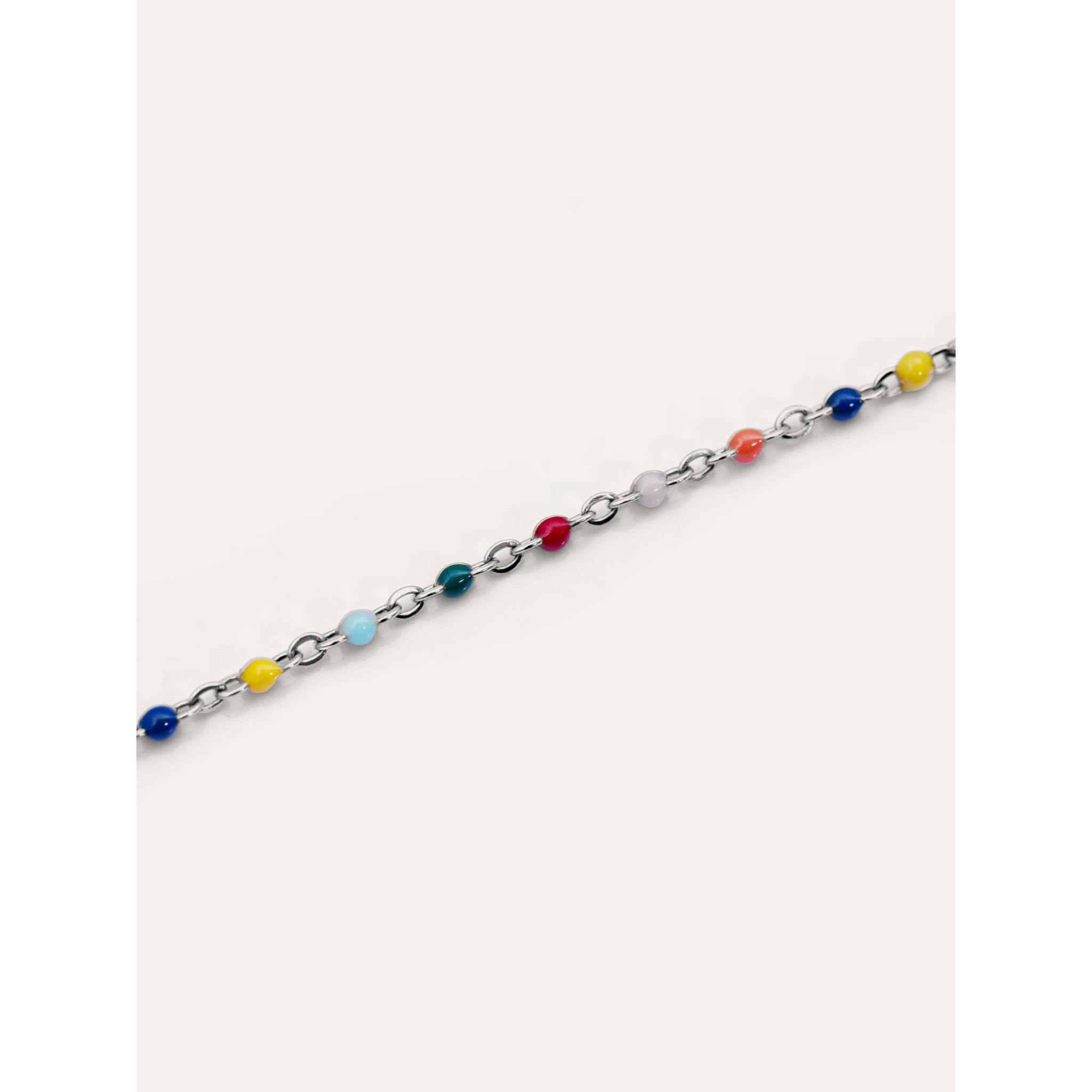 Tobillera Dots Colors Enamel Acero