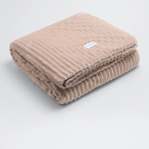 Coperta in pelliccia di pecora e a coste