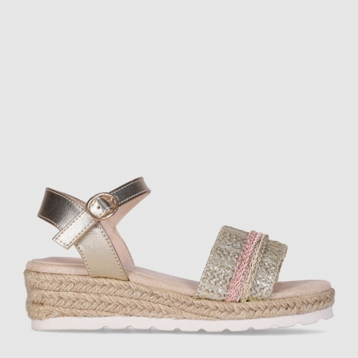 Sandalias - Platino - Tacón: 4 cm