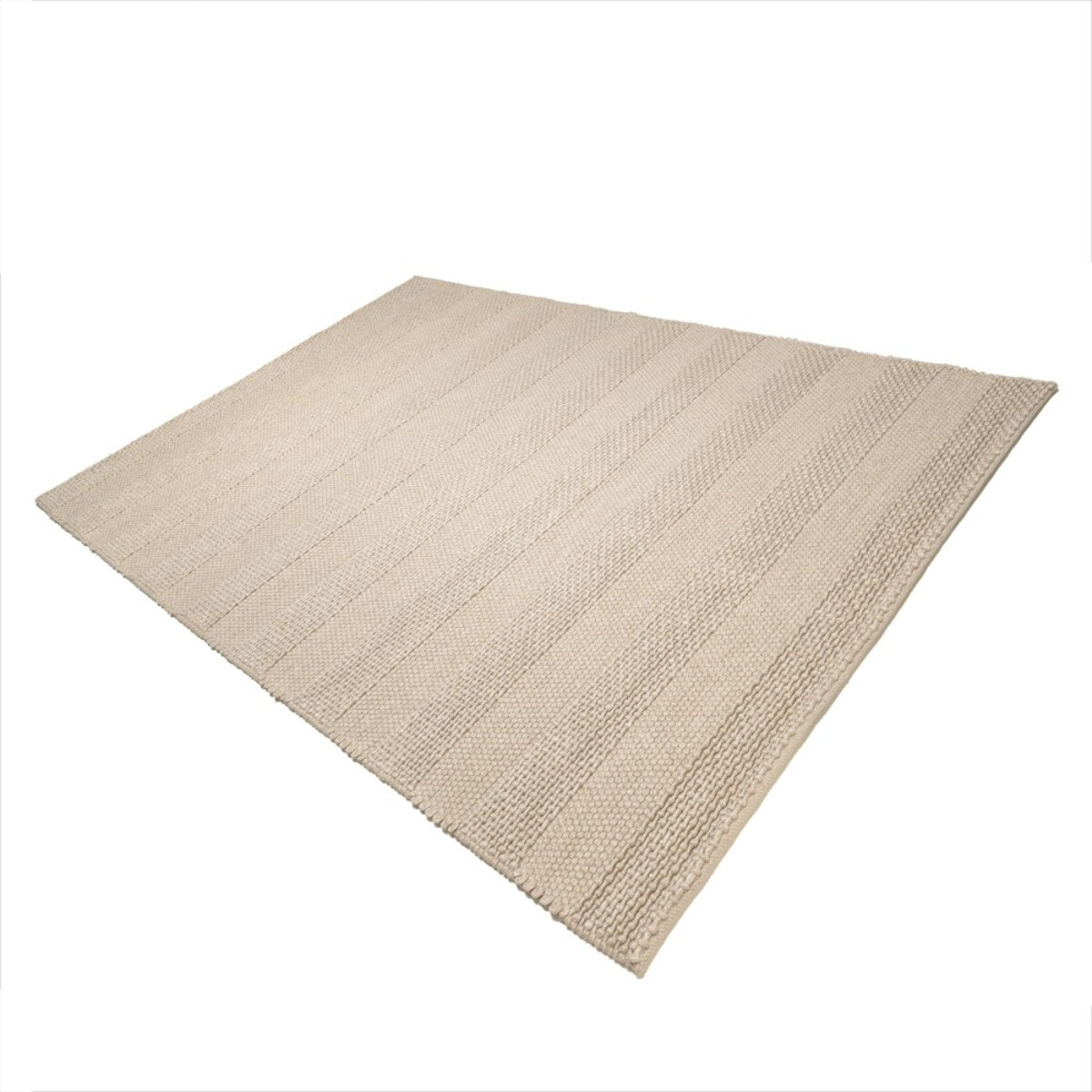 QUENTIN - Tapis rectangulaire 200x290cm en laine tissée couleur lin