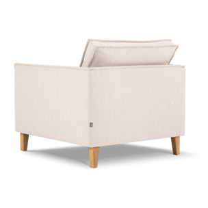 Fauteuil xl "Provence" en tissu structurel beige clair