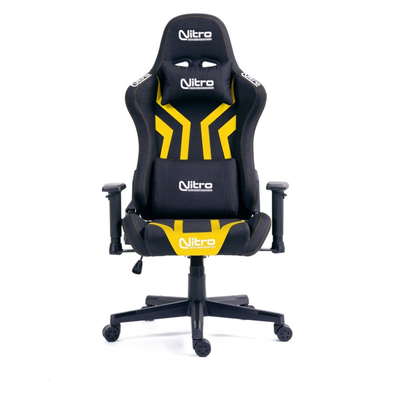 Sedia da gaming ufficio giallo nera in tessuto ed ecopelle - Flyco Pro