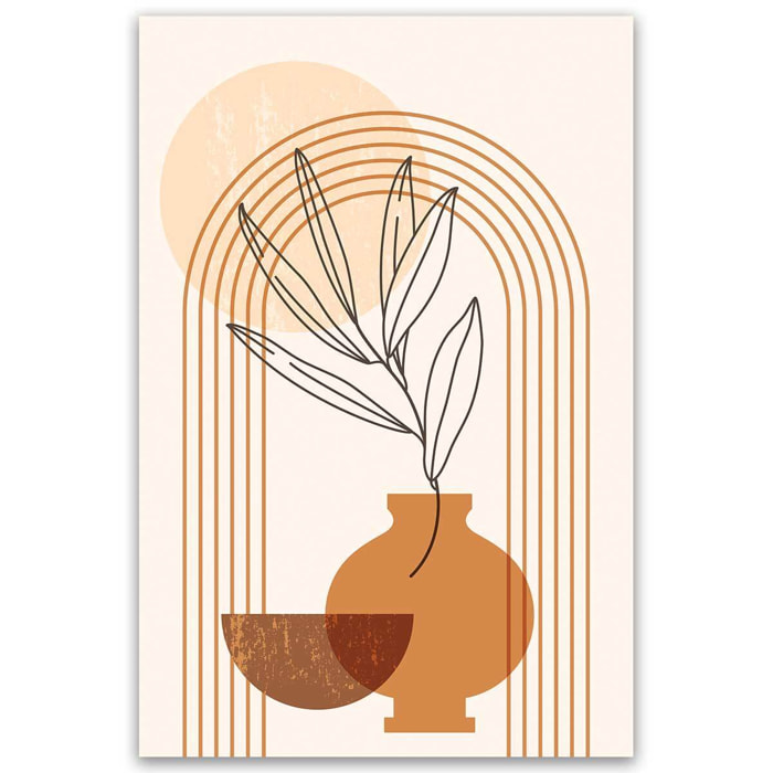 Tableau vase minimaliste terracotta Toile imprimée