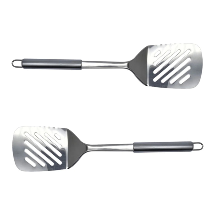 Set de 2 ustensiles de cuisine spatule de cuisine inox Fackelmann Elemental