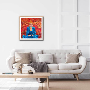 Affiche deco voyage en terre de bouddha Affiche + cadre en bois - Chêne