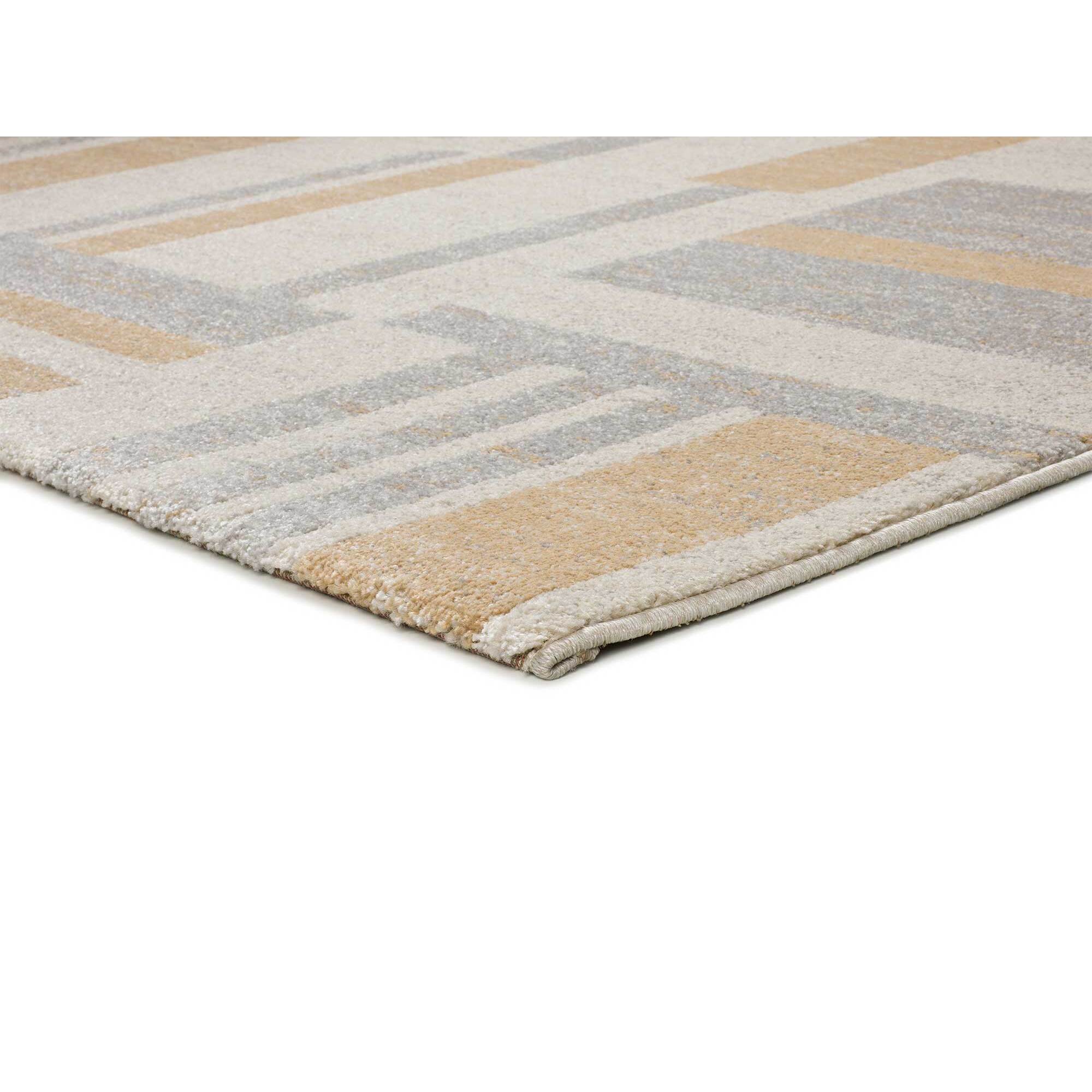 CRAFT Alfombra geométrica en tonos beige y gris, varias medidas disponibles