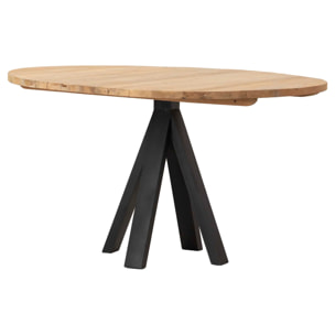 Mesa Comedor Madera Natural 130x130x75 Cm