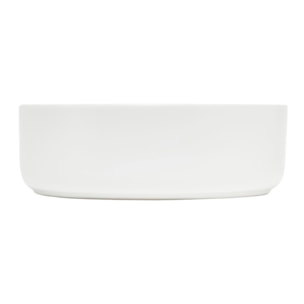 Mood vasque à poser ronde 36x36 cm sans trou de robinetterie ni trop-plein, blanc (SATM3636MW)