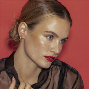 Pendientes con Circonita Brillante acabado oro 18k