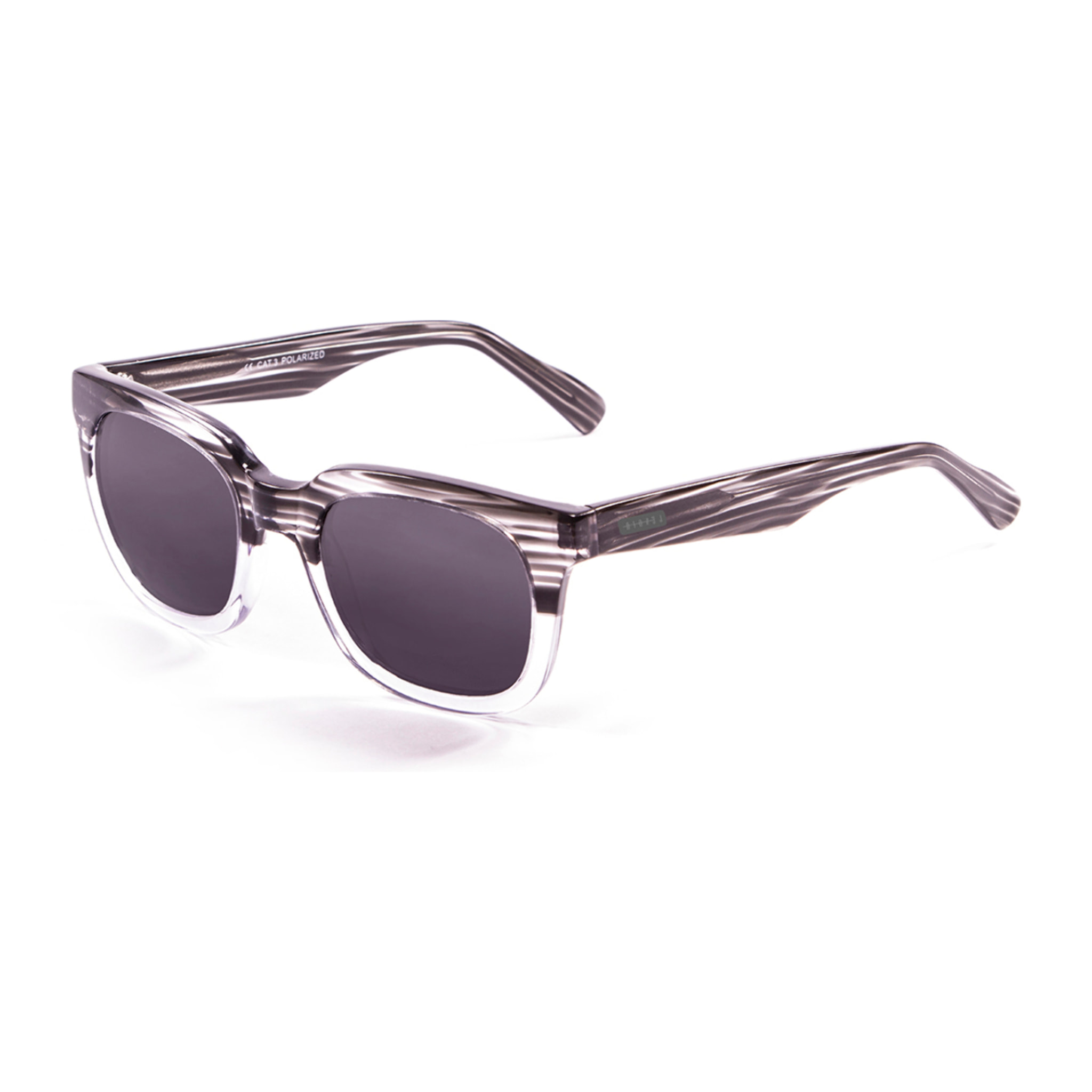 Gafas de sol LENOIR NICE - Demi negro con detalle blanco transparente / Ahumada