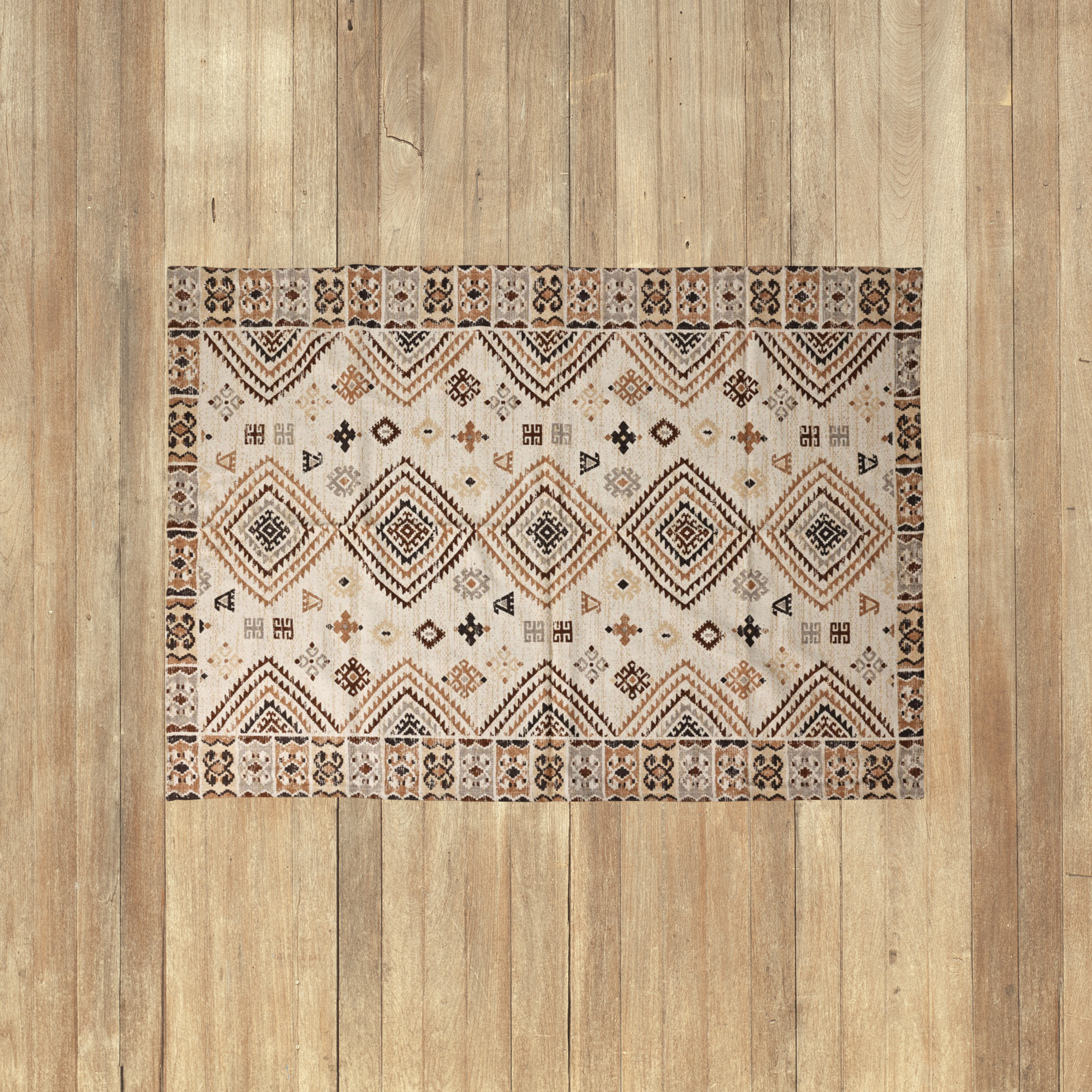 Alfombra de algodón estampado Klim: 180x120cm, 2100g
