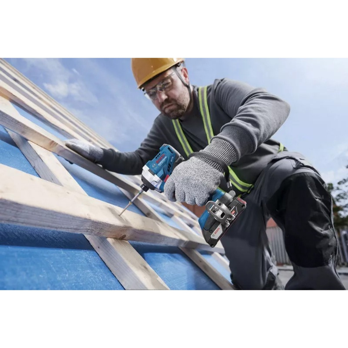 Visseuse à chocs sans fil GDR 18V-215 Professional - BOSCH -Sans batterie, ni chargeur - L-Boxx - 06019N2000