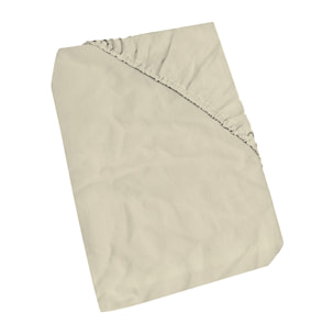 LENZUOLO SOTTO WATERWASHED, con angoli, 100% Microfibra, No Stiro - CREMA