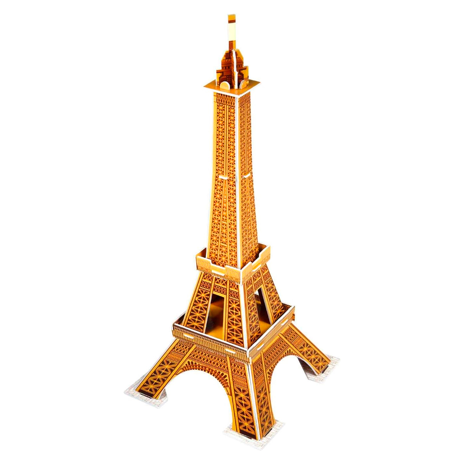 Puzle 3D de cartón de la Torre Eiffel situada en París. 20 piezas.