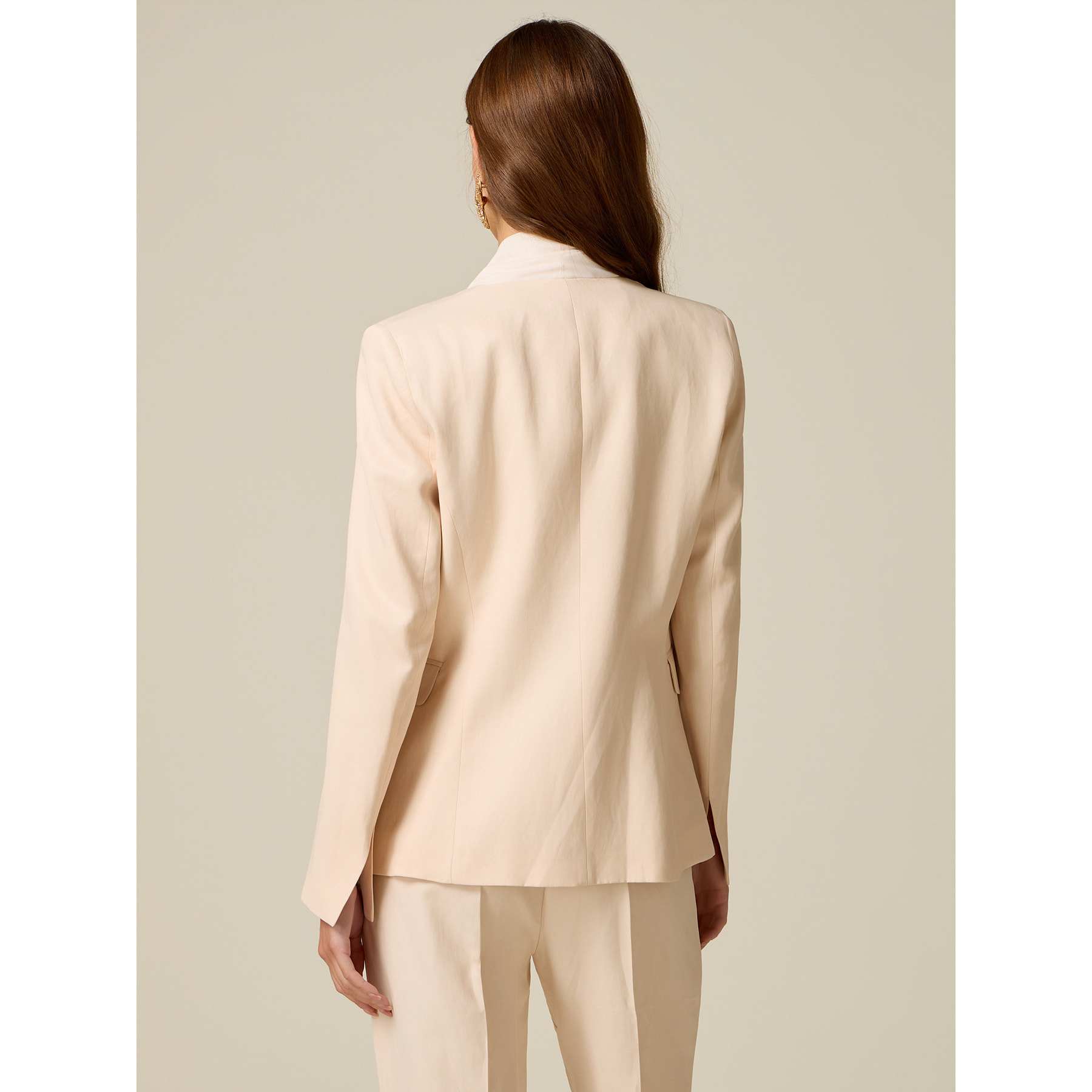 Oltre - Chaqueta con inserto de georgette - Beige