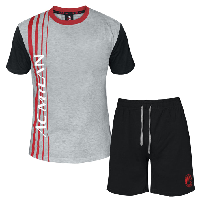 Pigiama / Completo Corto Ragazzo MILAN Prod. Ufficiale Cotone - Art.2035