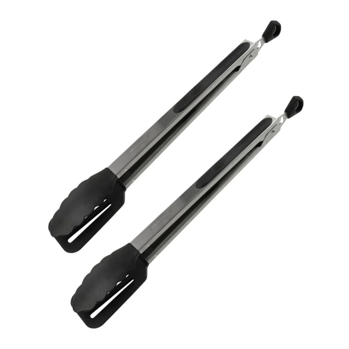 Ensemble de 2 Pinces de cuisine double embout 35 cm Fackelmann Penderie