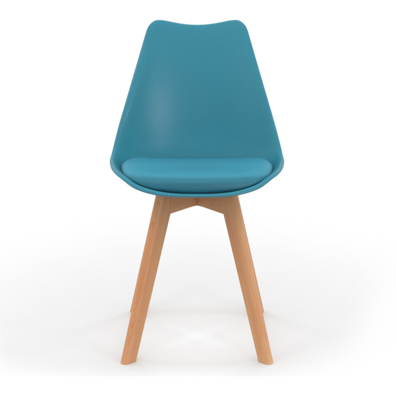 Chaises Nordia pieds bois de hêtre - Mix color - Blanc, rose, bleu pastel, gris clair