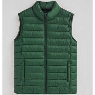 Gilet ultralight verde bottiglia con logo Rigby Go