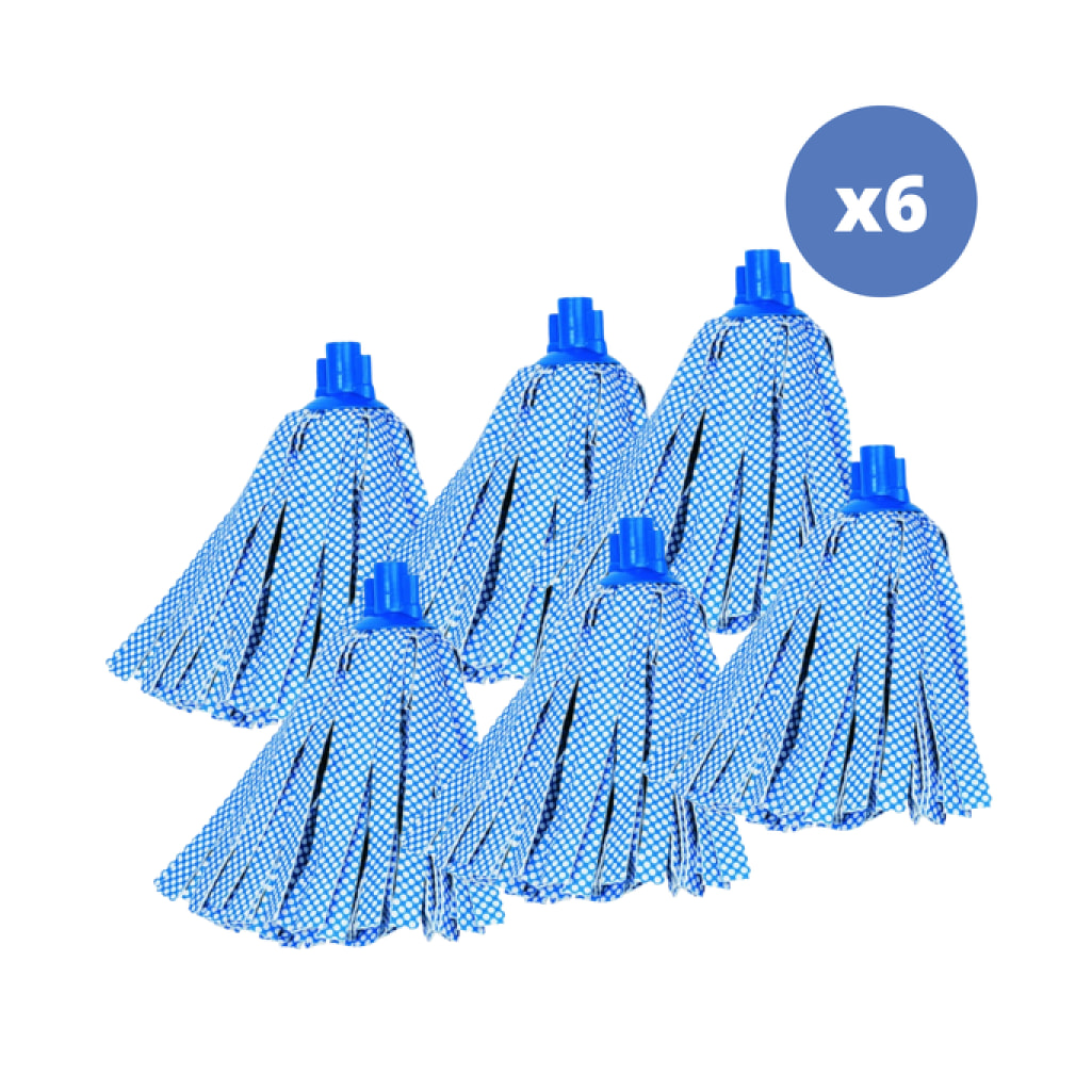 Lot de 6 franges en viscose bleu