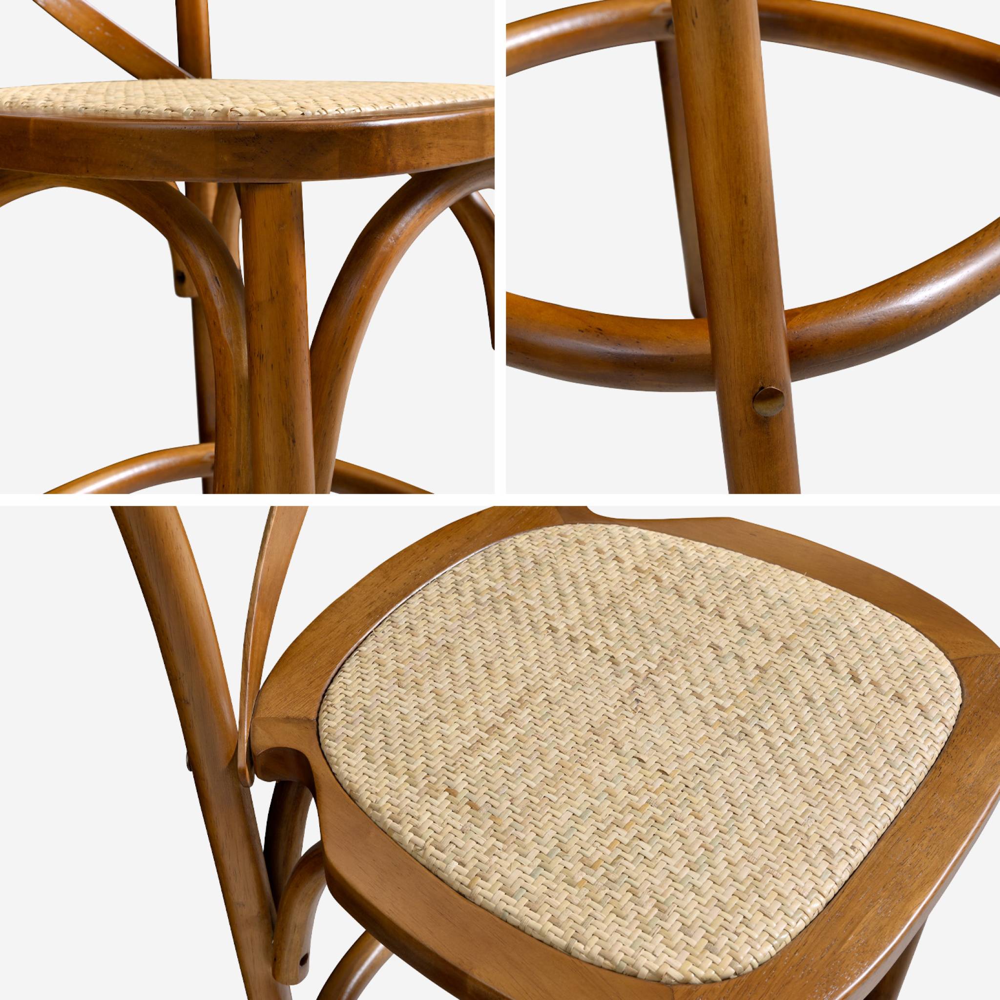 Tabouret de bar bistrot vintage bois 65cm BELLEVILLE