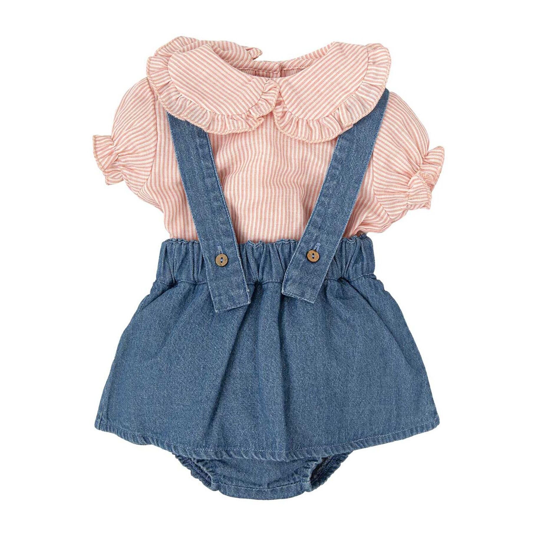 Peto Más Camisa Bebe Niña Mariposa
