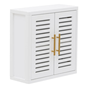 Meuble haut Orea carré 20x50cm 2 portes blanc
