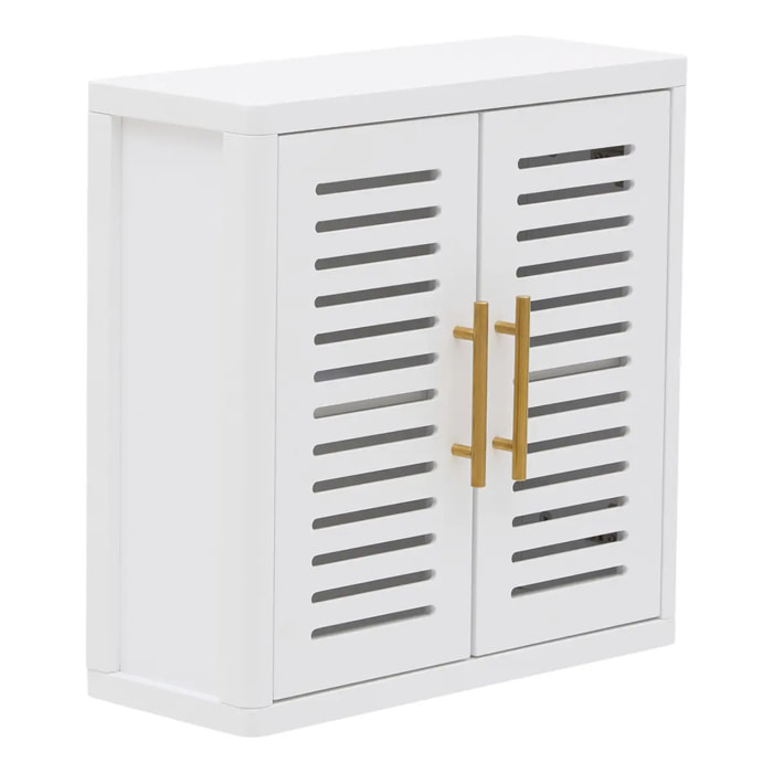 Meuble haut Orea carré 20x50cm 2 portes blanc