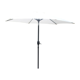 Parasol droit rond 2,5 x 2,5 m écru EMMA