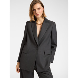 Elena Mirò - Blazer oversize in flanella - Grigio
